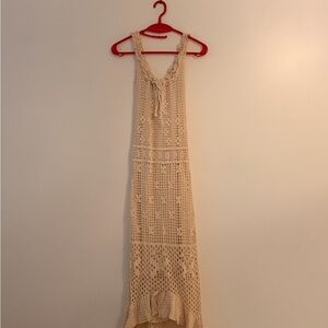 Crochet Maxi Dress in Cream